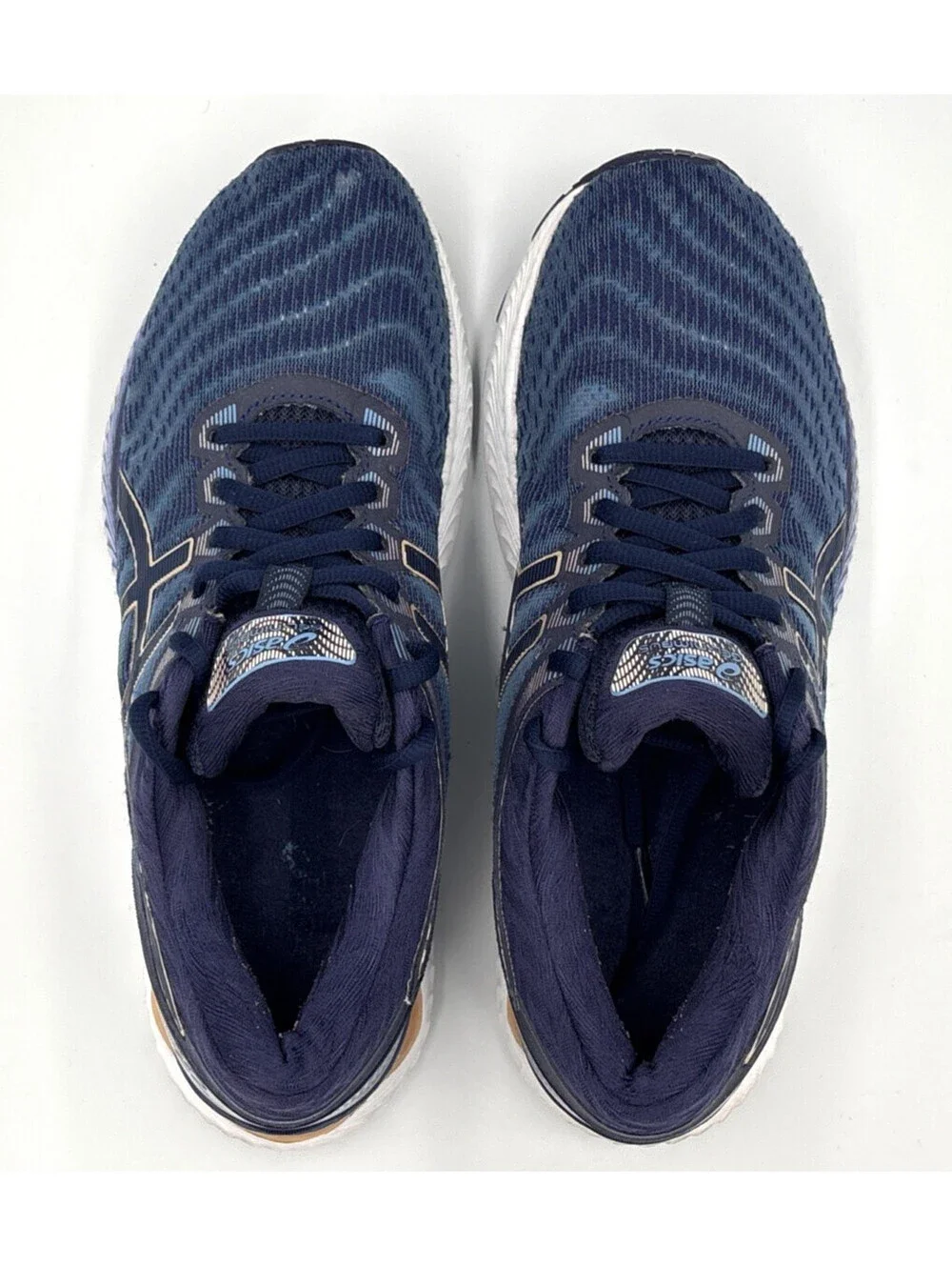 ASICS GEL-Nimbus 22 Blue Gold Running Shoes Women's 8.5